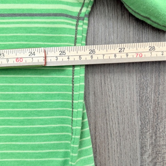 Prana XXL Green (seaweed) Striped Organic Cotton Short Sleeve Marco Polo NWT - Picture 7 of 8